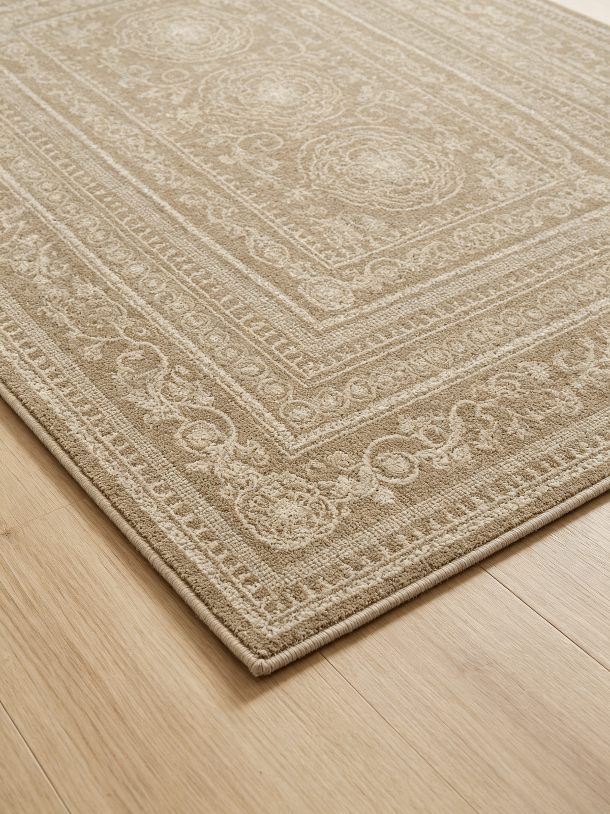 Distressed Oriental Medallion Area Rug