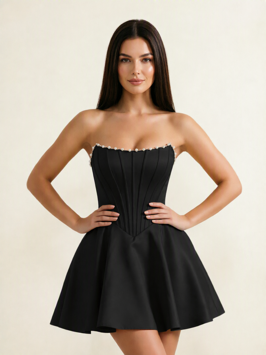 Strapless Corset Satin Short Homecoming Dress