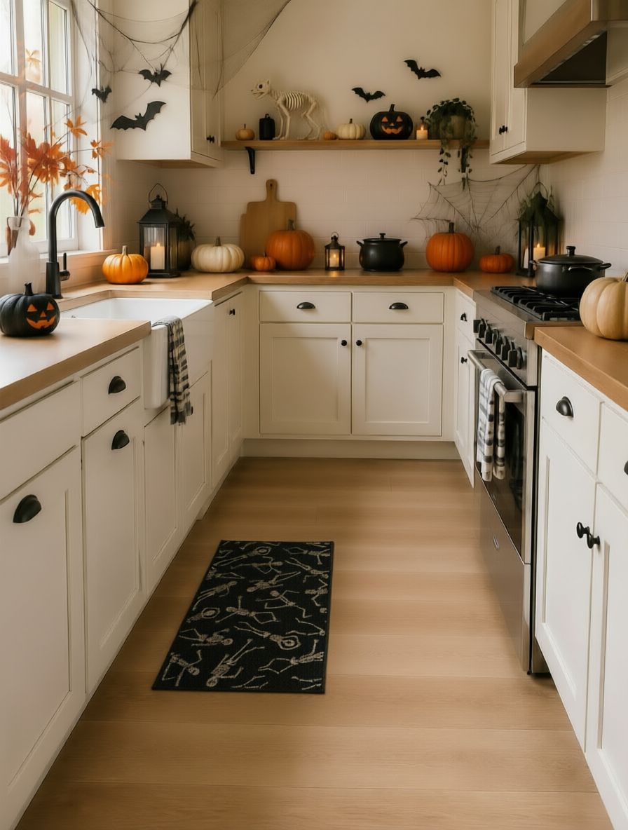 Halloween Skeleton Decorative Area Rug