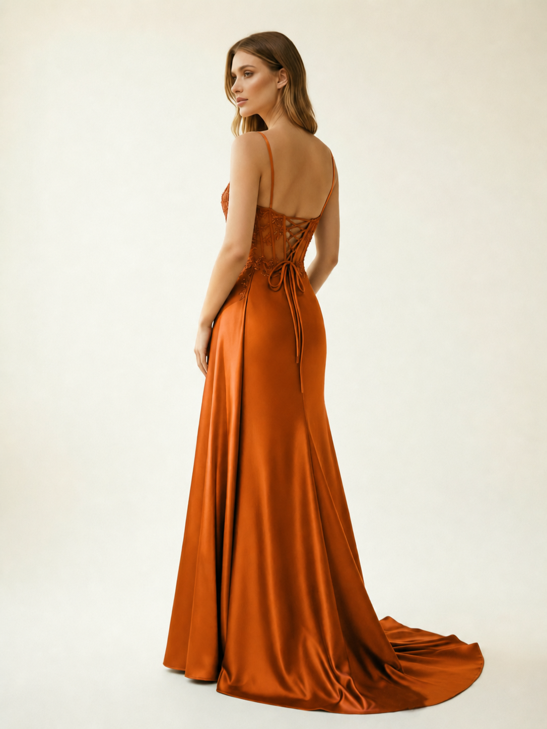 Fine shoulder-boned sequined halter dress