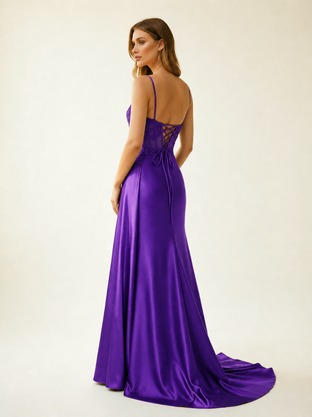 Fine shoulder-boned sequined halter dress