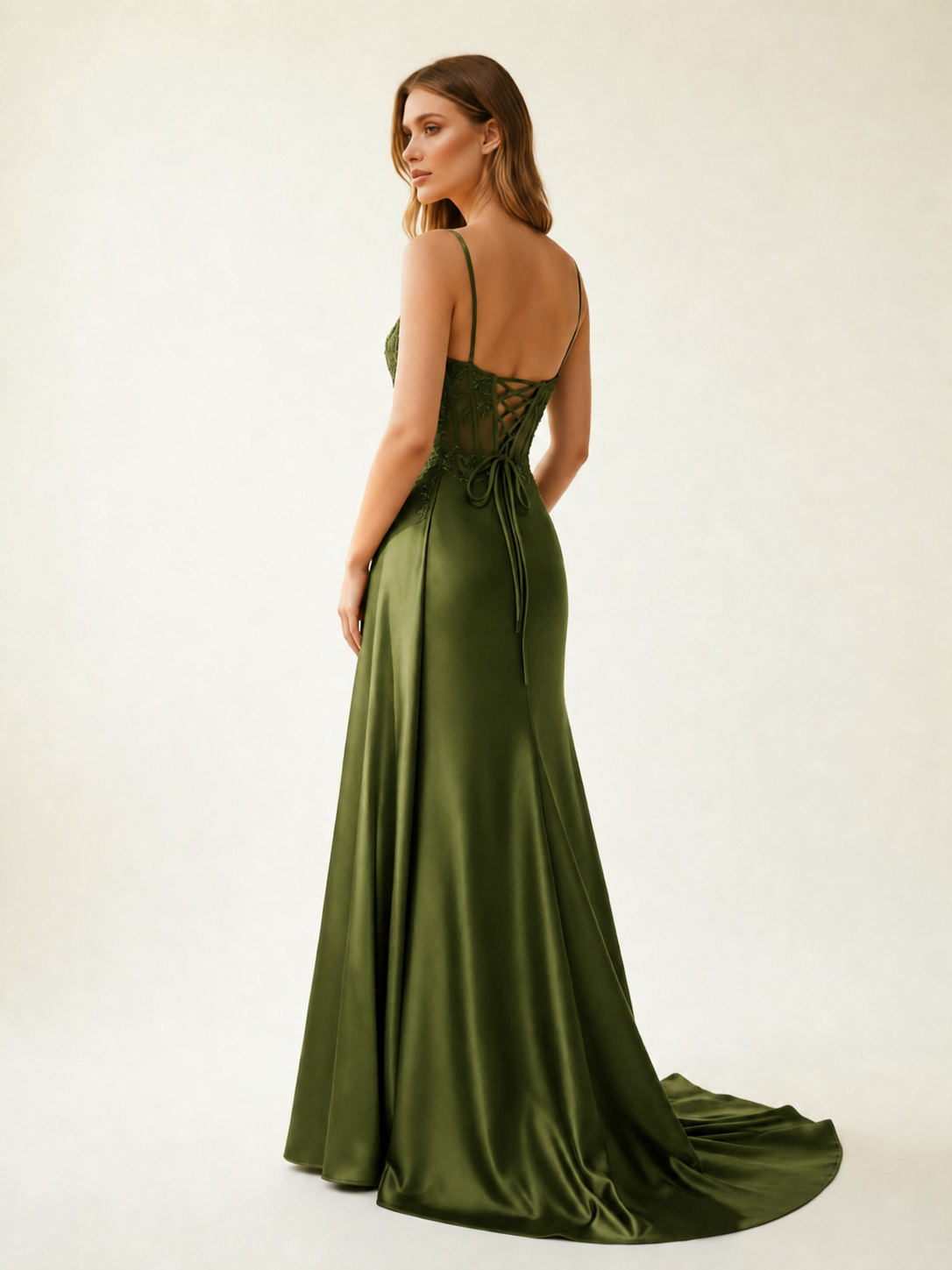 Fine shoulder-boned sequined halter dress