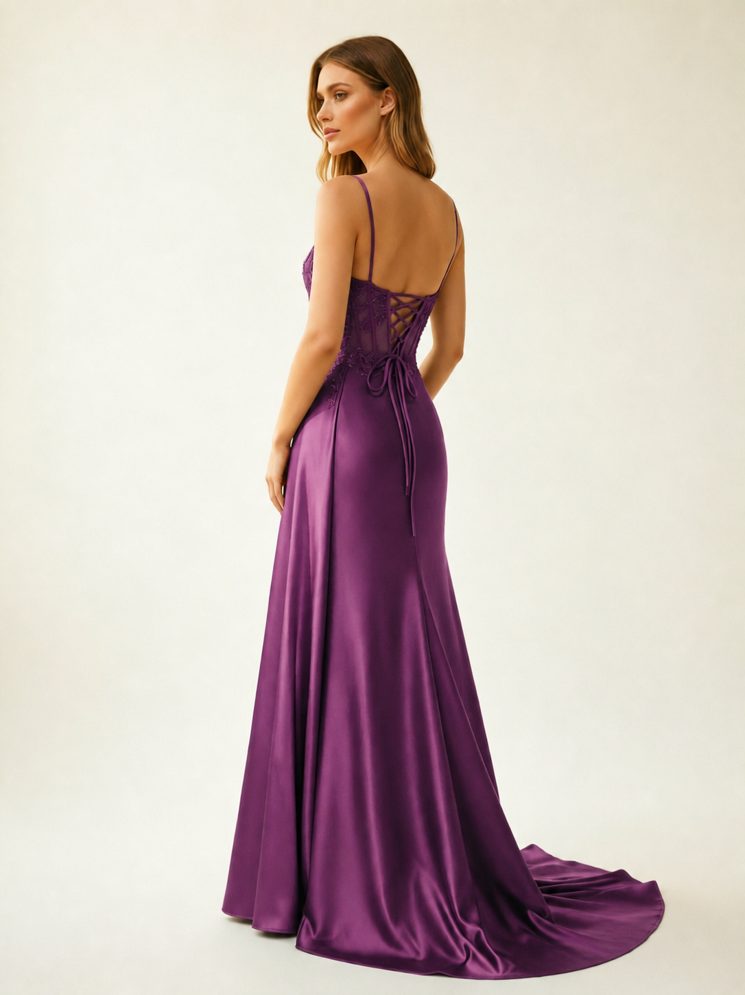 Fine shoulder-boned sequined halter dress