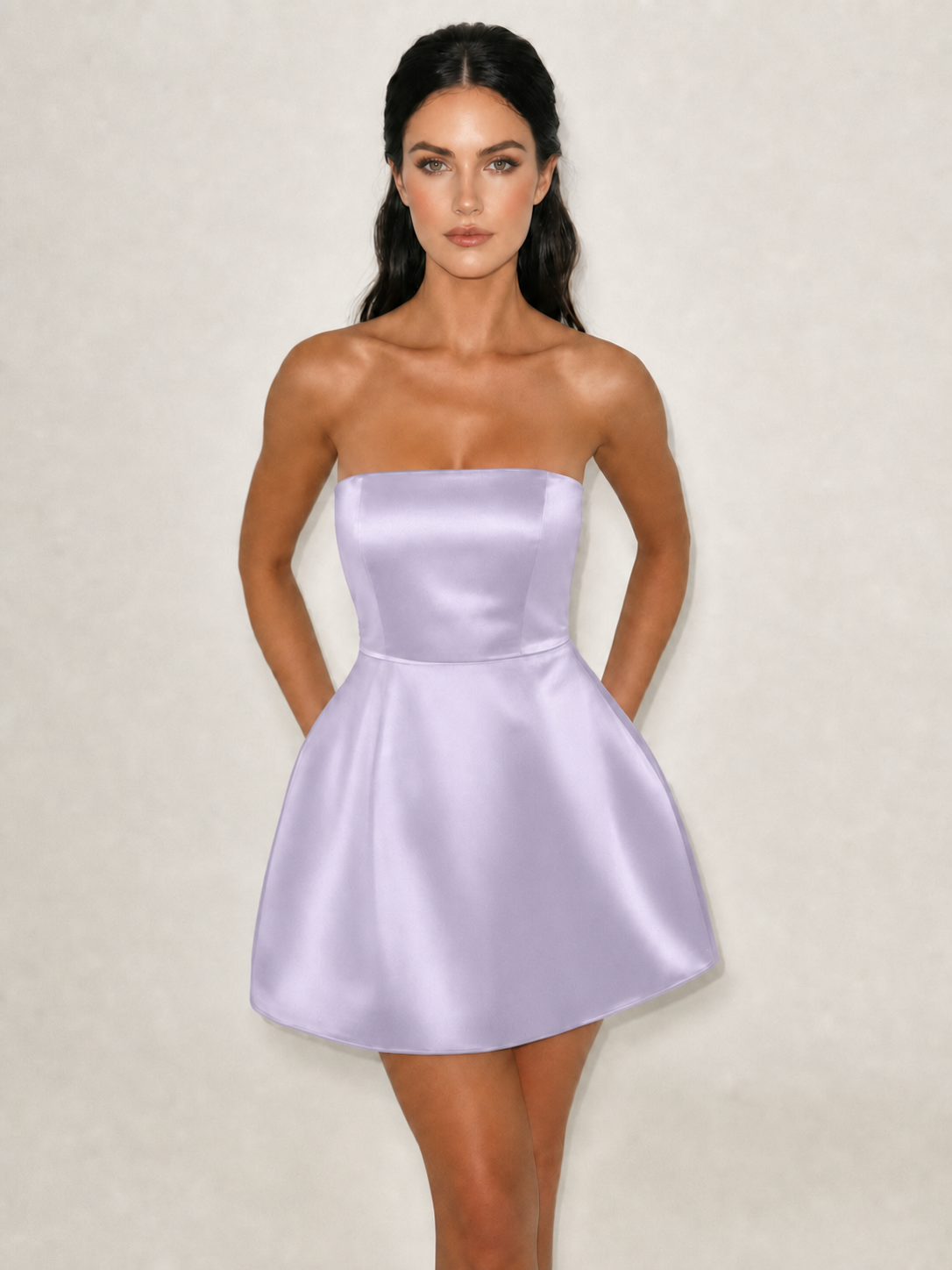 Strapless Sequin Fit & Flare Mini Dress