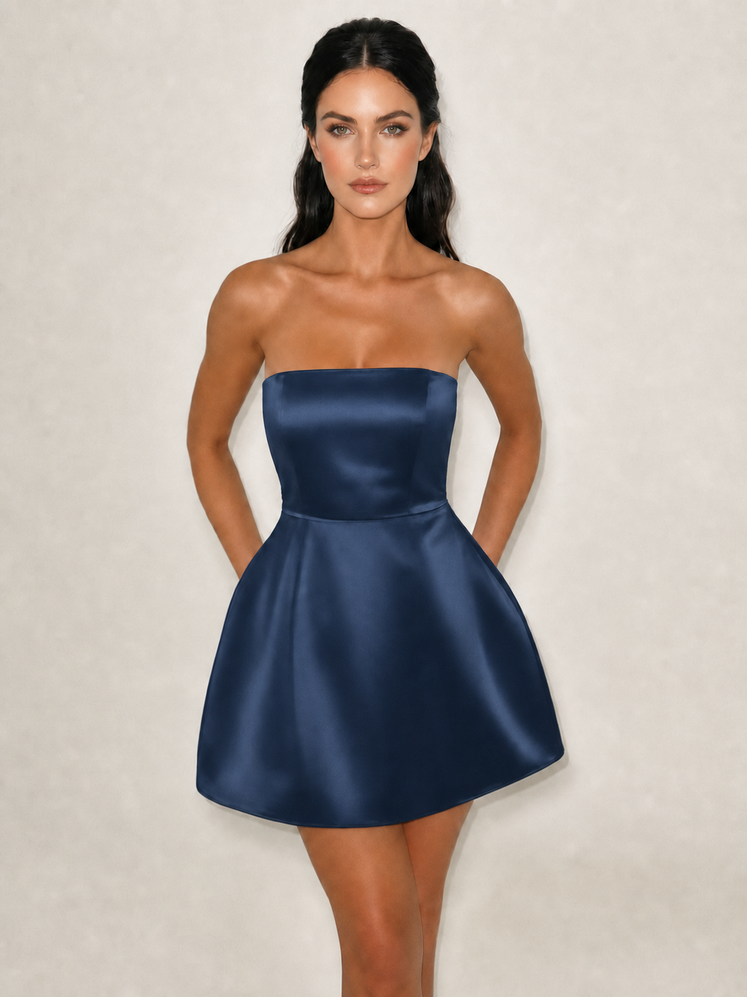 Strapless Sequin Fit & Flare Mini Dress