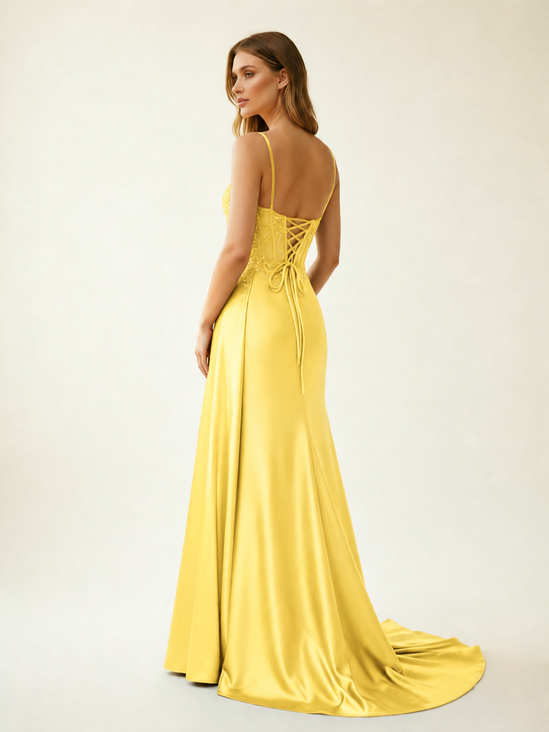 Fine shoulder-boned sequined halter dress