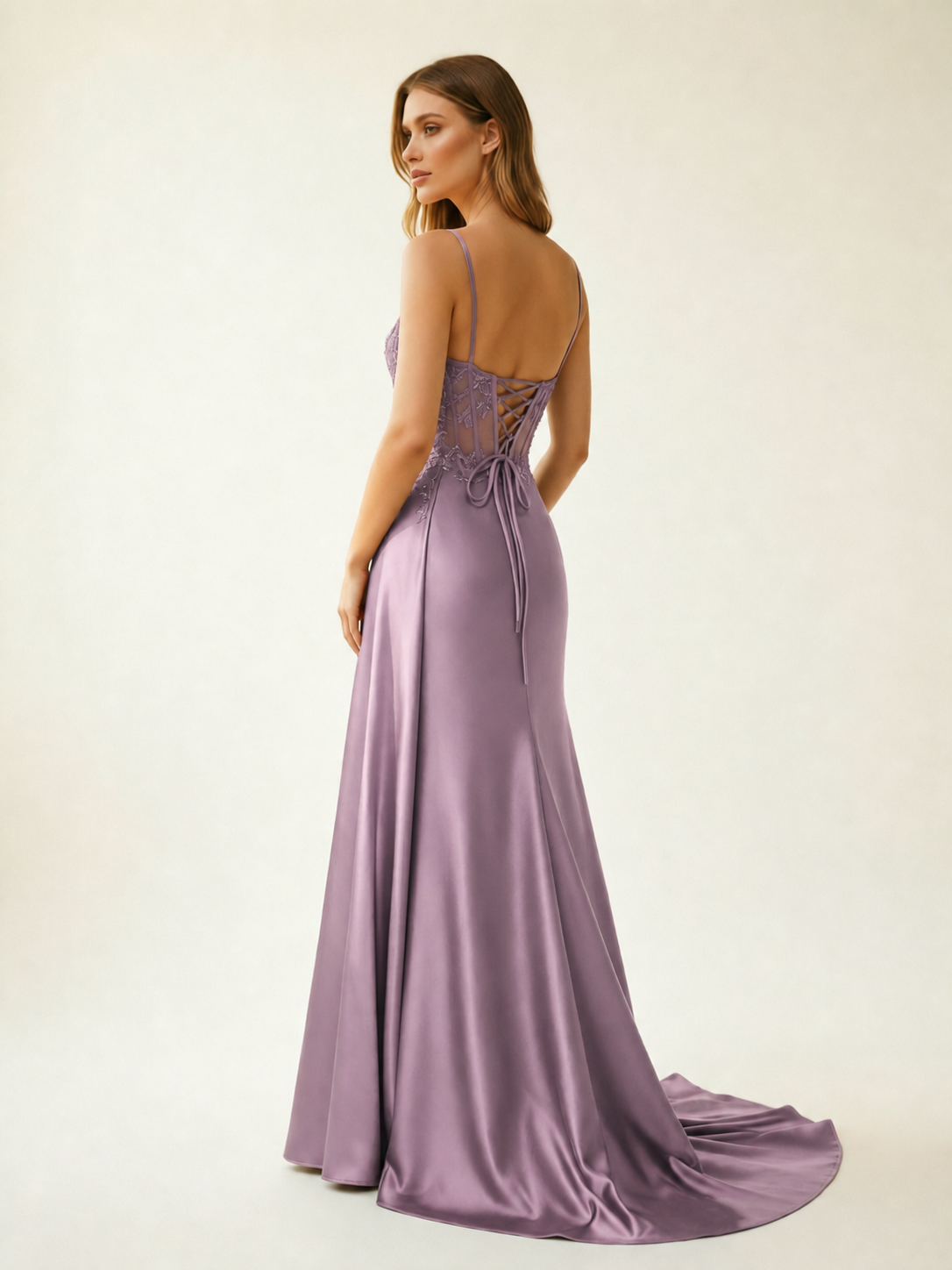Fine shoulder-boned sequined halter dress