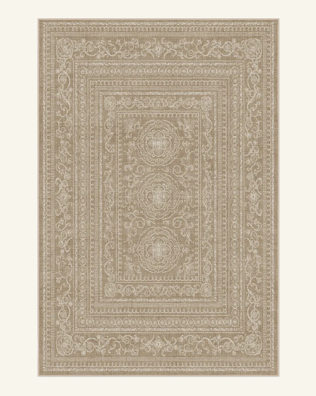 Distressed Oriental Medallion Area Rug