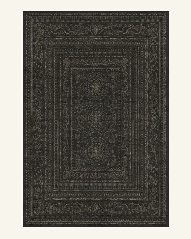 Dark Vintage Ornate Floral Sophisticated Area Rug