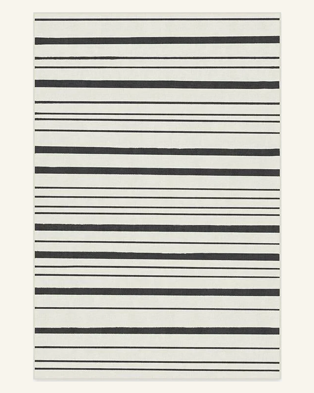Modern Striped Flatweave Area Rug