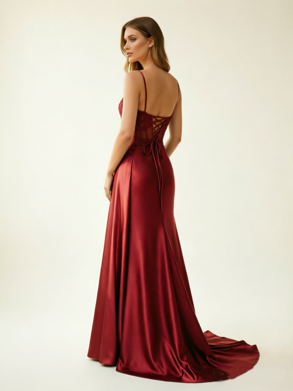 Fine shoulder-boned sequined halter dress