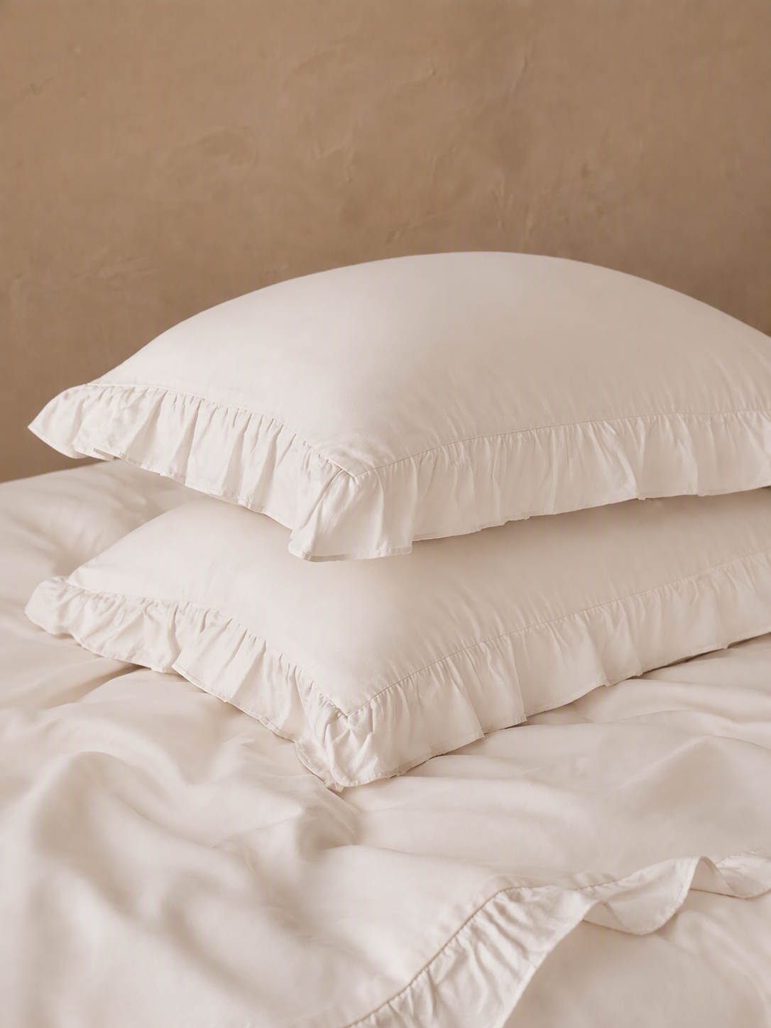 Romantic Ruffle Trim Pure Cotton Bedding Set