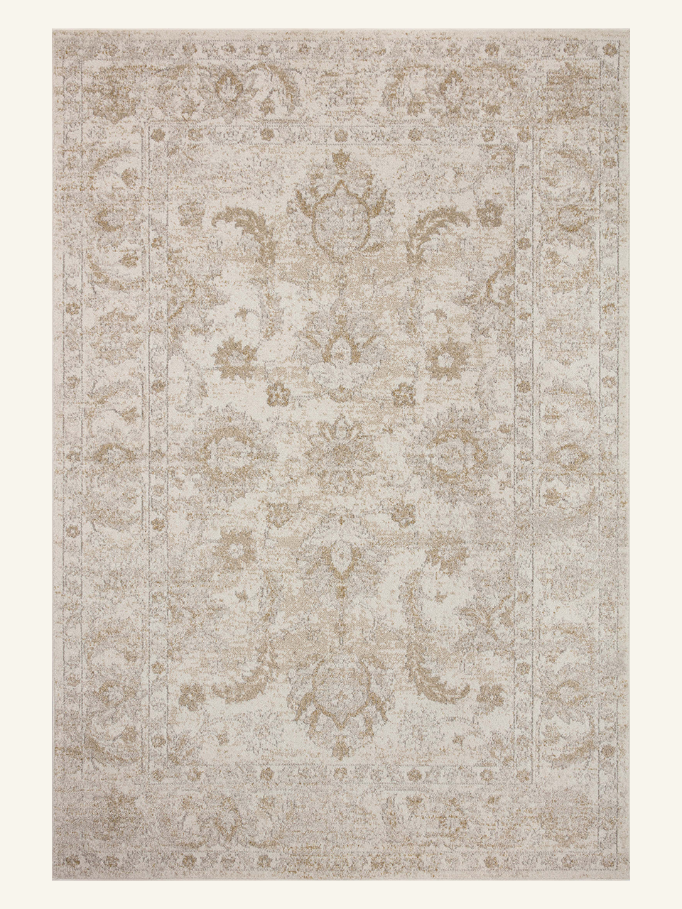 Vintage Distressed Oriental Medallion Area Rug