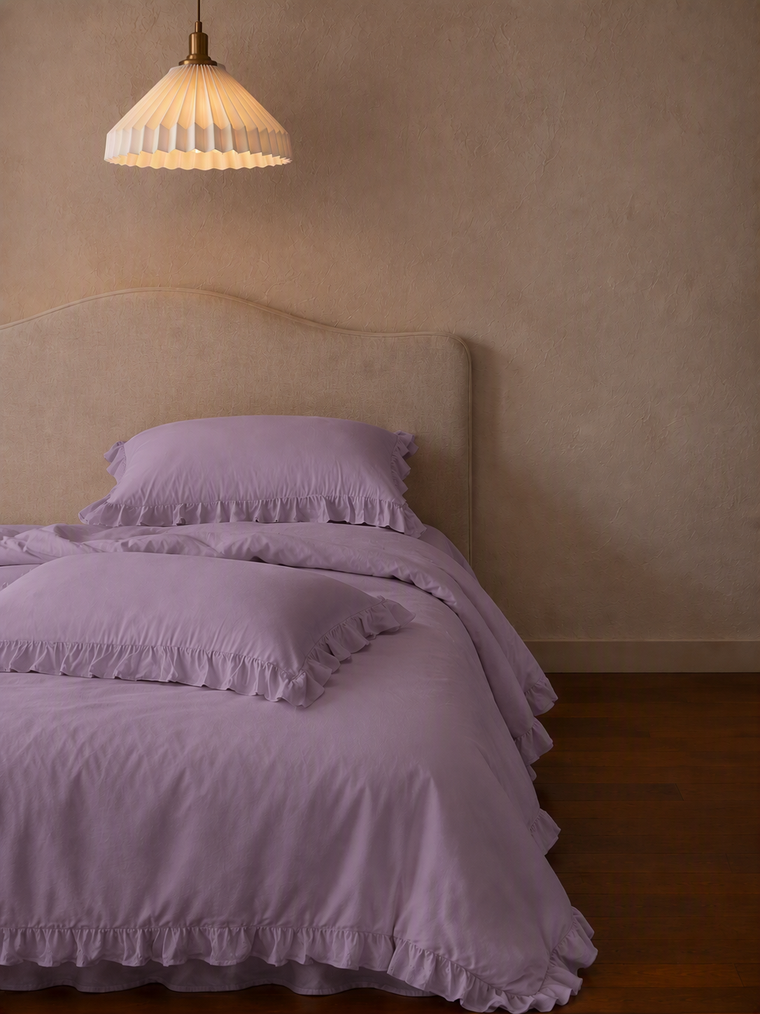 Romantic Ruffle Trim Pure Cotton Bedding Set