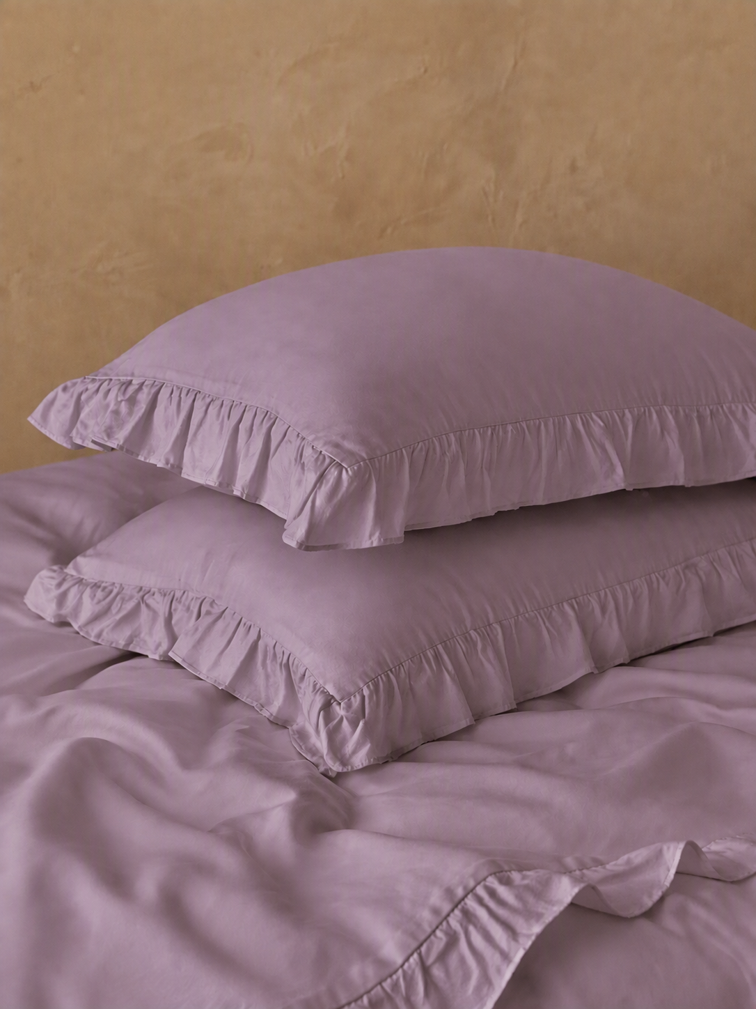 Romantic Ruffle Trim Pure Cotton Bedding Set